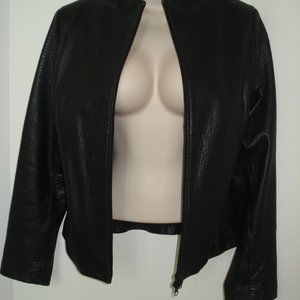 Brando Thomas Black Leather Jacket Sz-M